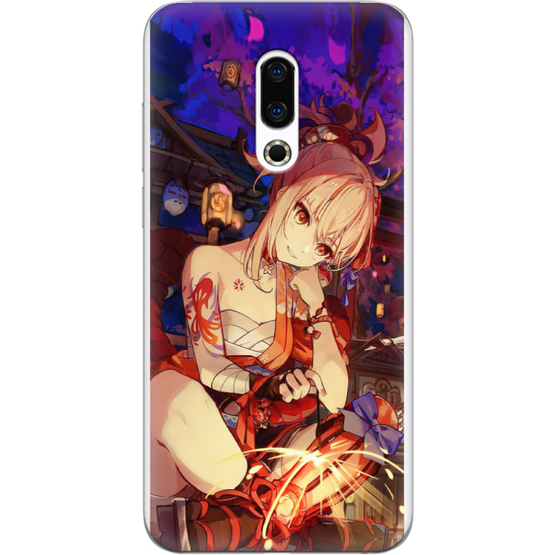 Чехол Uprint Meizu 16 Plus Genshin Ёимия с огоньком