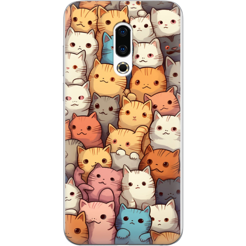 Чехол Uprint Meizu 16 Plus Котики муркотики