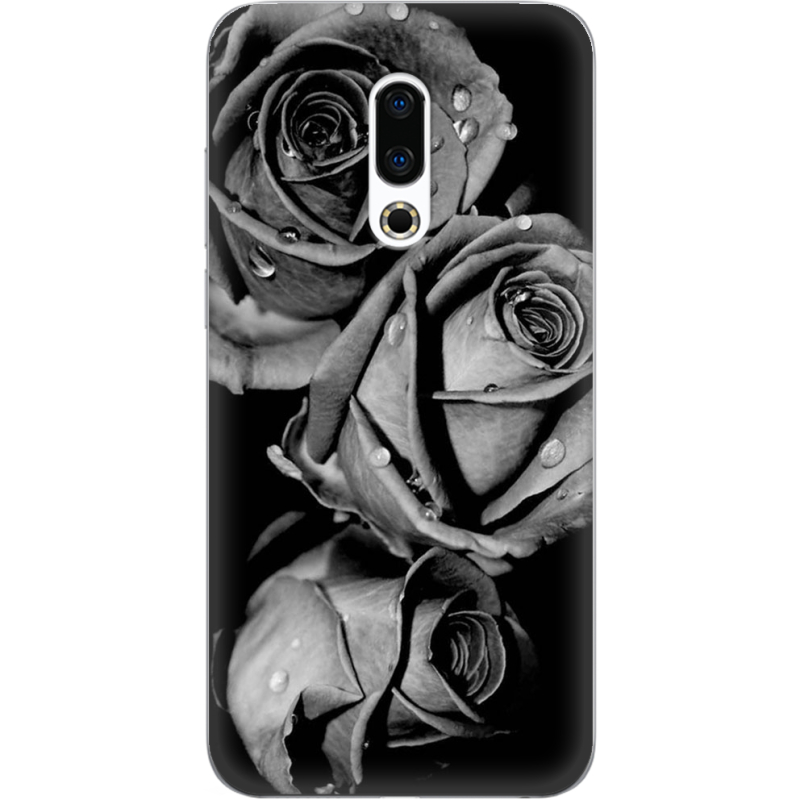 Чехол Uprint Meizu 16 Plus Black and White Roses