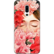 Чехол Uprint Meizu 16 Plus Girl in Flowers
