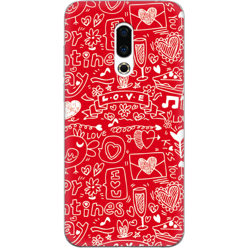 Чехол Uprint Meizu 16 Plus Happy Valentines