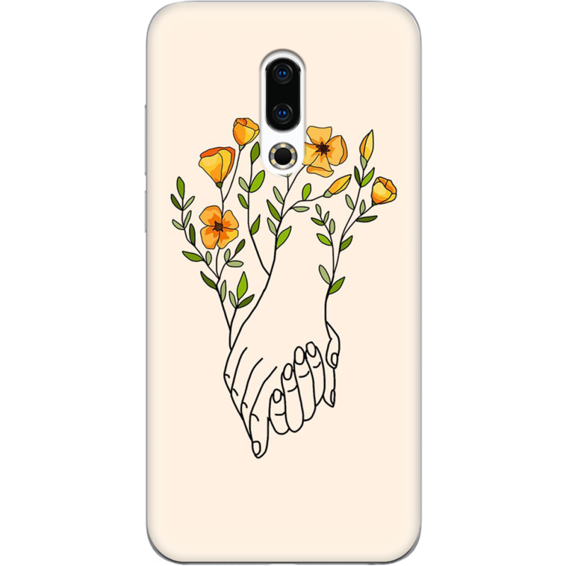 Чехол Uprint Meizu 16 Plus Flower Hands