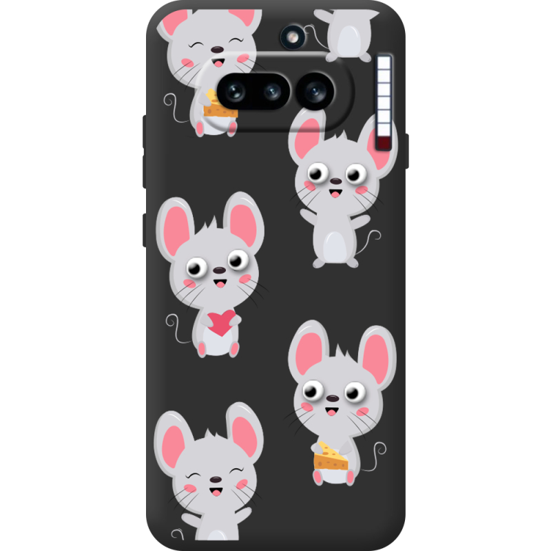 Прозорий чохол BoxFace Nothing Phone (4a) с 3D-глазками Mouse