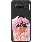 Прозорий чохол BoxFace Nothing Phone (4a) Девушка с Пионами