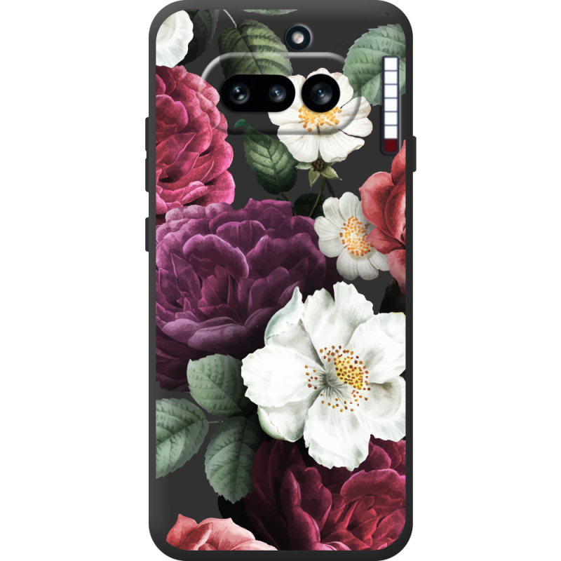 Прозорий чохол BoxFace Nothing Phone (4a) Floral Dark Dreams