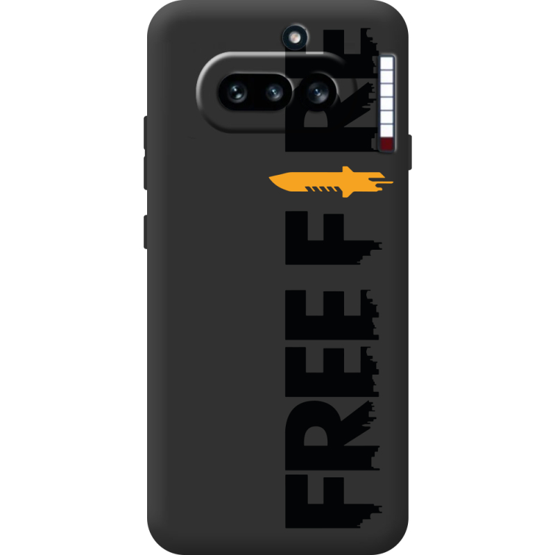 Прозорий чохол BoxFace Nothing Phone (4a) Free Fire Black Logo