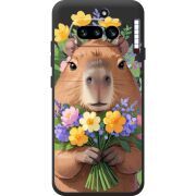 Прозорий чохол BoxFace Nothing Phone (4a) Капибара з квітами