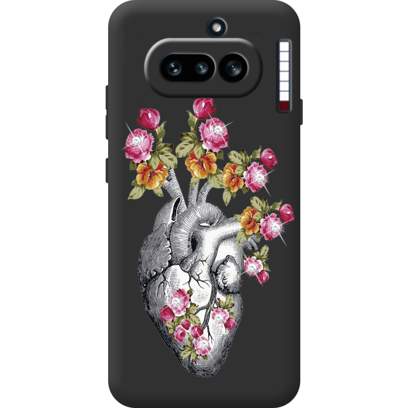 Чохол зі стразами Nothing Phone (4a) Heart