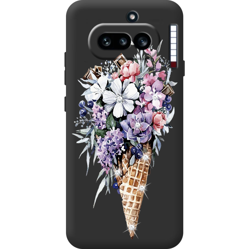 Чохол зі стразами Nothing Phone (4a) Ice Cream Flowers