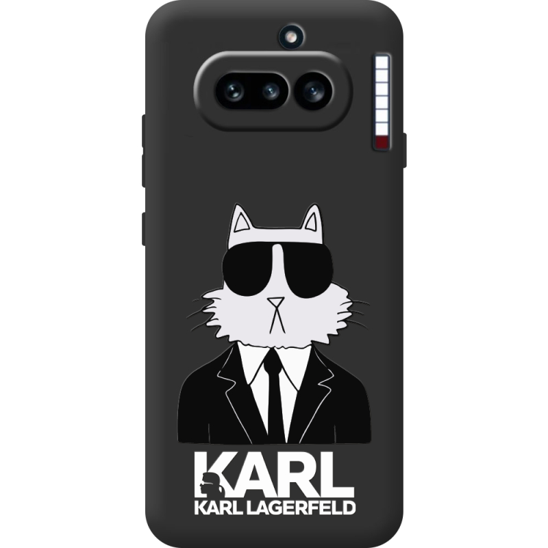 Чорний чохол BoxFace Nothing Phone (4a) Cat in Black