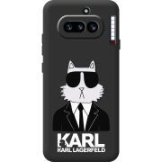 Чорний чохол BoxFace Nothing Phone (4a) Cat in Black