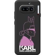Чорний чохол BoxFace Nothing Phone (4a) Pink Karl