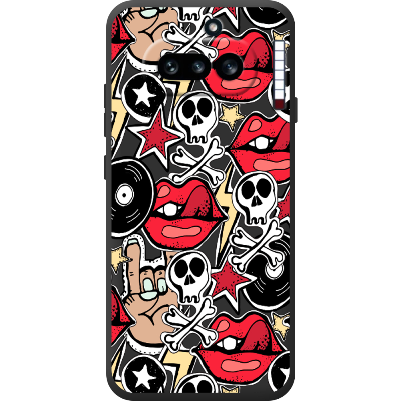 Чорний чохол BoxFace Nothing Phone (4a) Rock Graffiti