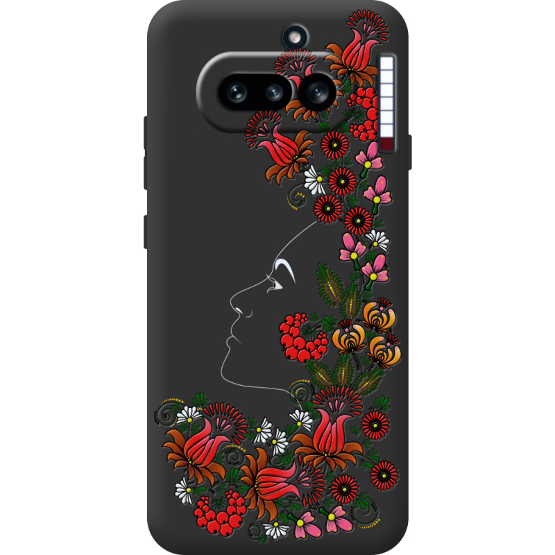Чорний чохол BoxFace Nothing Phone (4a) 3D Ukrainian Muse
