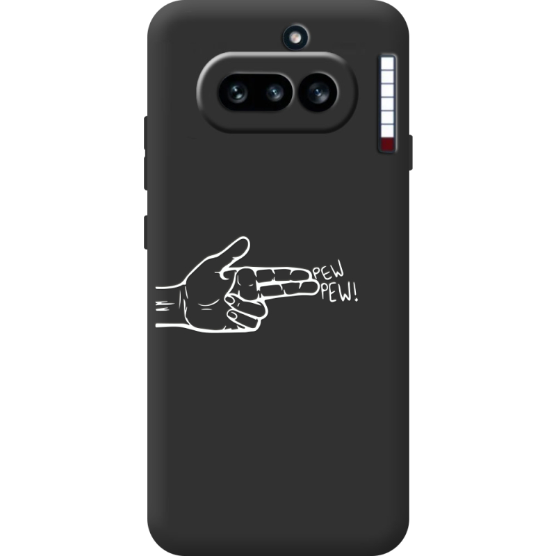 Чорний чохол BoxFace Nothing Phone (4a) Pew Pew