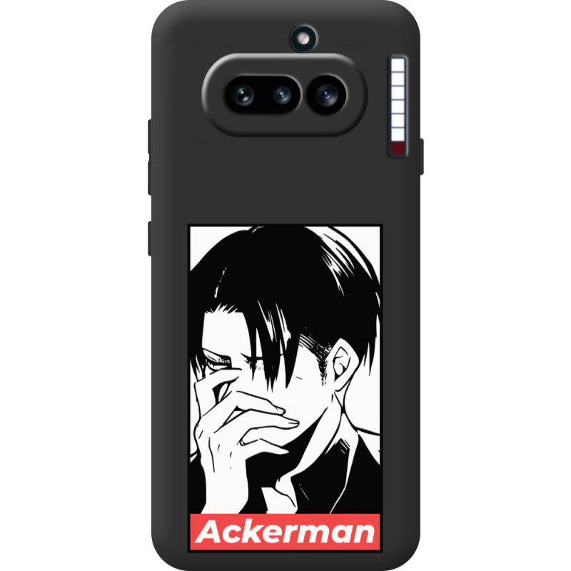 Чорний чохол BoxFace Nothing Phone (4a) Attack On Titan - Ackerman