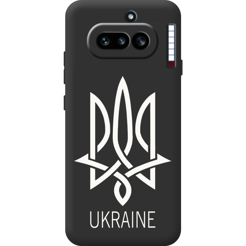 Чорний чохол BoxFace Nothing Phone (4a) Тризуб монограмма ukraine