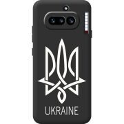 Чорний чохол BoxFace Nothing Phone (4a) Тризуб монограмма ukraine