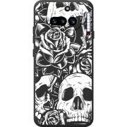 Чорний чохол BoxFace Nothing Phone (4a) Skull and Roses