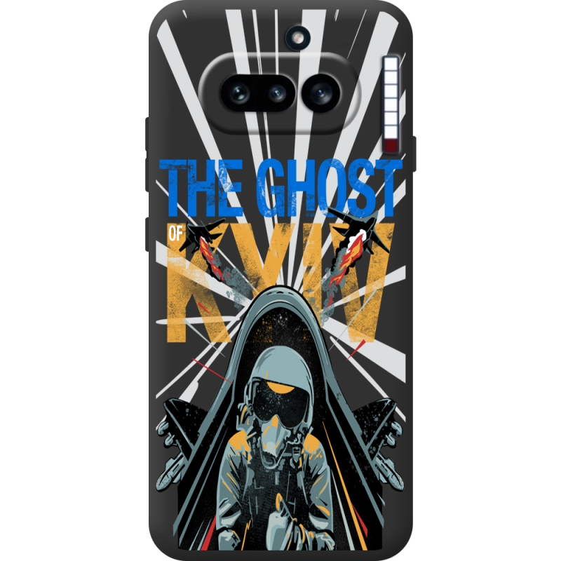Чорний чохол BoxFace Nothing Phone (4a) Привид Києва в дії