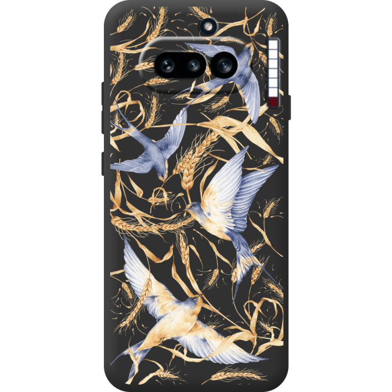 Чорний чохол BoxFace Nothing Phone (4a) Ластівки