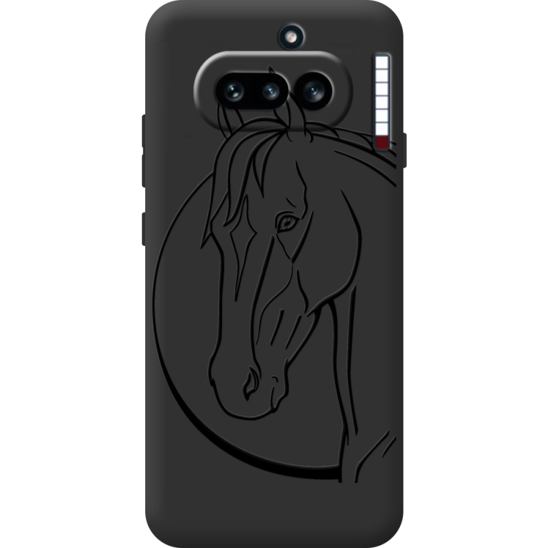Чорний чохол BoxFace Nothing Phone (4a) Horse