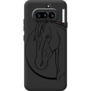 Чорний чохол BoxFace Nothing Phone (4a) Horse
