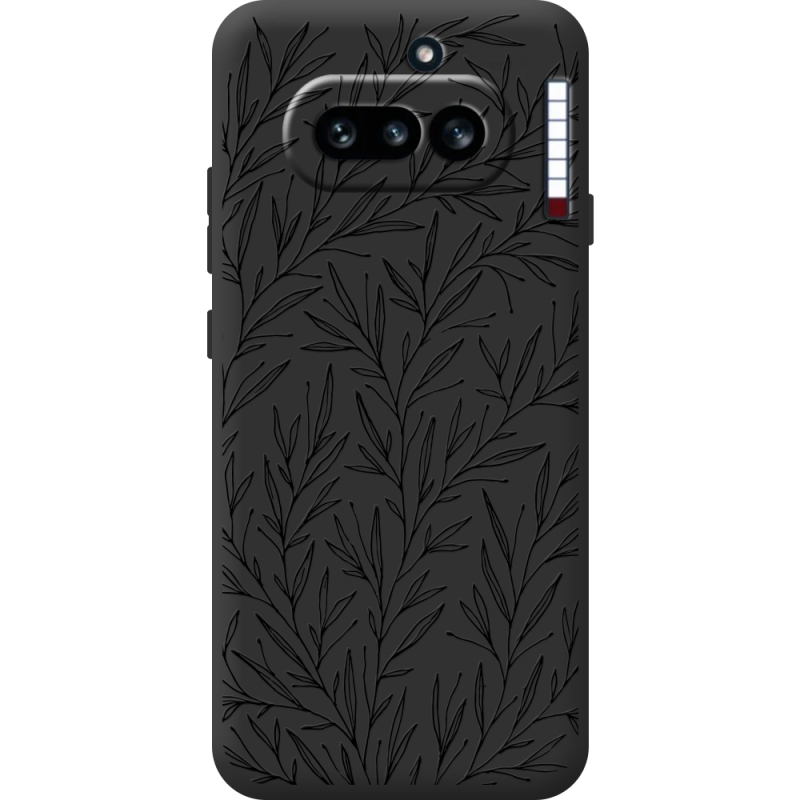 Чорний чохол BoxFace Nothing Phone (4a) Leaves