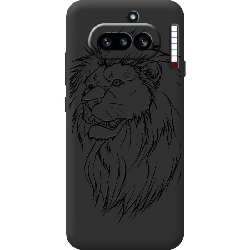 Чорний чохол BoxFace Nothing Phone (4a) Lion