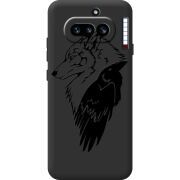 Чорний чохол BoxFace Nothing Phone (4a) Wolf and Raven