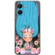 Прозорий чохол BoxFace Tecno Spark Go 3 Blue Hair