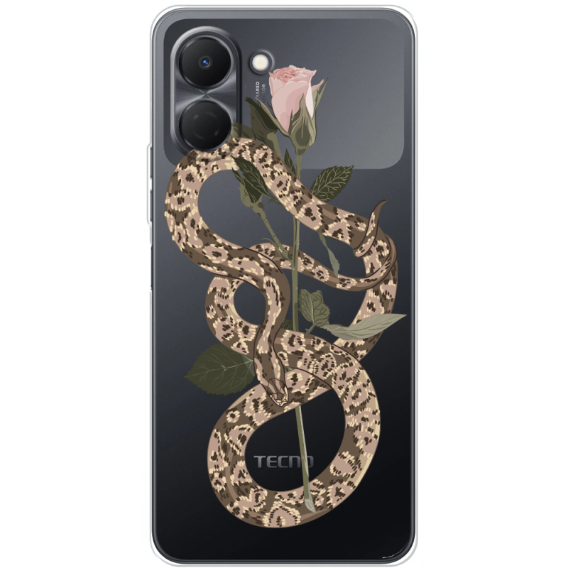 Прозорий чохол BoxFace Tecno Spark Go 3 Glamor Snake