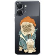 Прозорий чохол BoxFace Tecno Spark Go 3 Dog Coffeeman