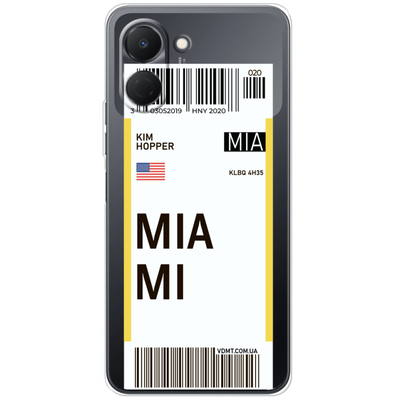 Прозорий чохол BoxFace Tecno Spark Go 3 Ticket Miami