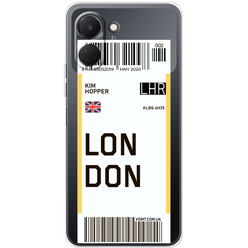 Прозорий чохол BoxFace Tecno Spark Go 3 Ticket London