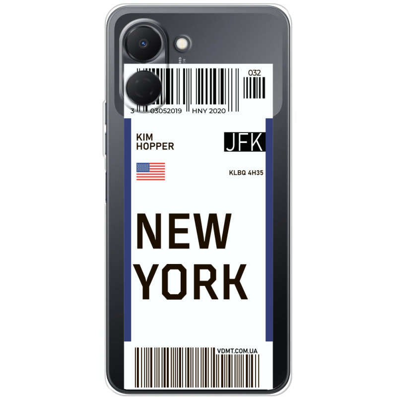 Прозорий чохол BoxFace Tecno Spark Go 3 Ticket New York