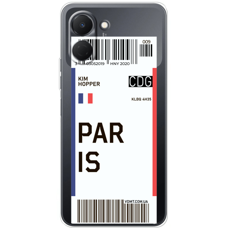 Прозорий чохол BoxFace Tecno Spark Go 3 Ticket Paris