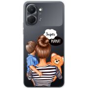 Прозорий чохол BoxFace Tecno Spark Go 3 Super Mama and Son
