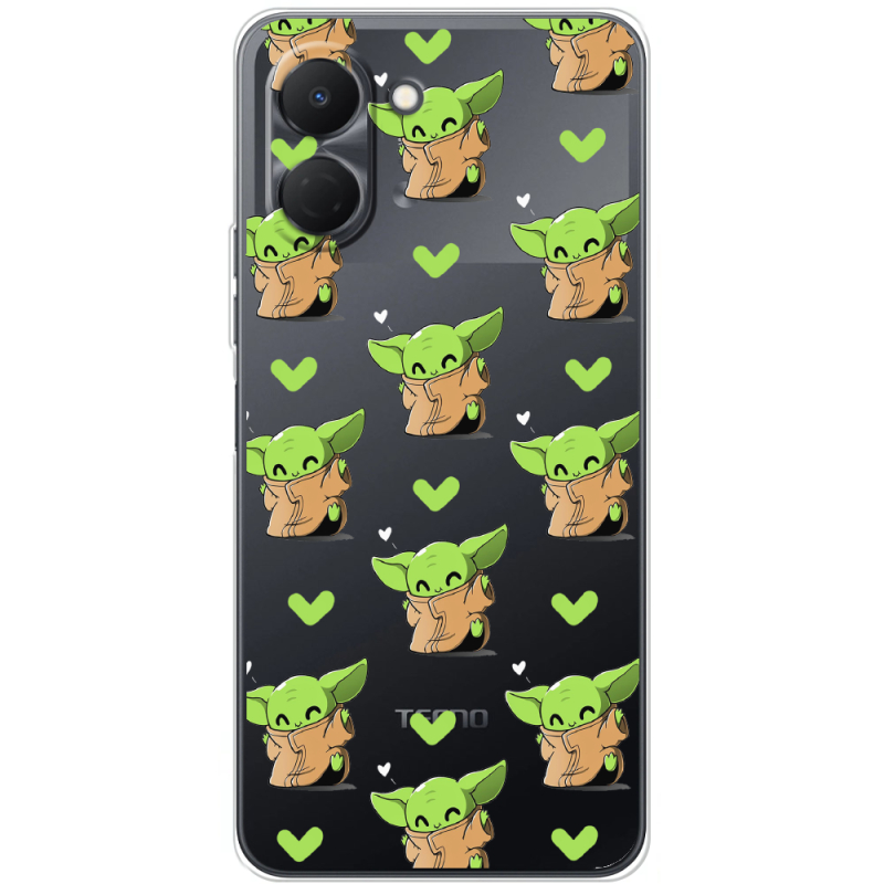 Прозорий чохол BoxFace Tecno Spark Go 3 Pattern Baby Yoda