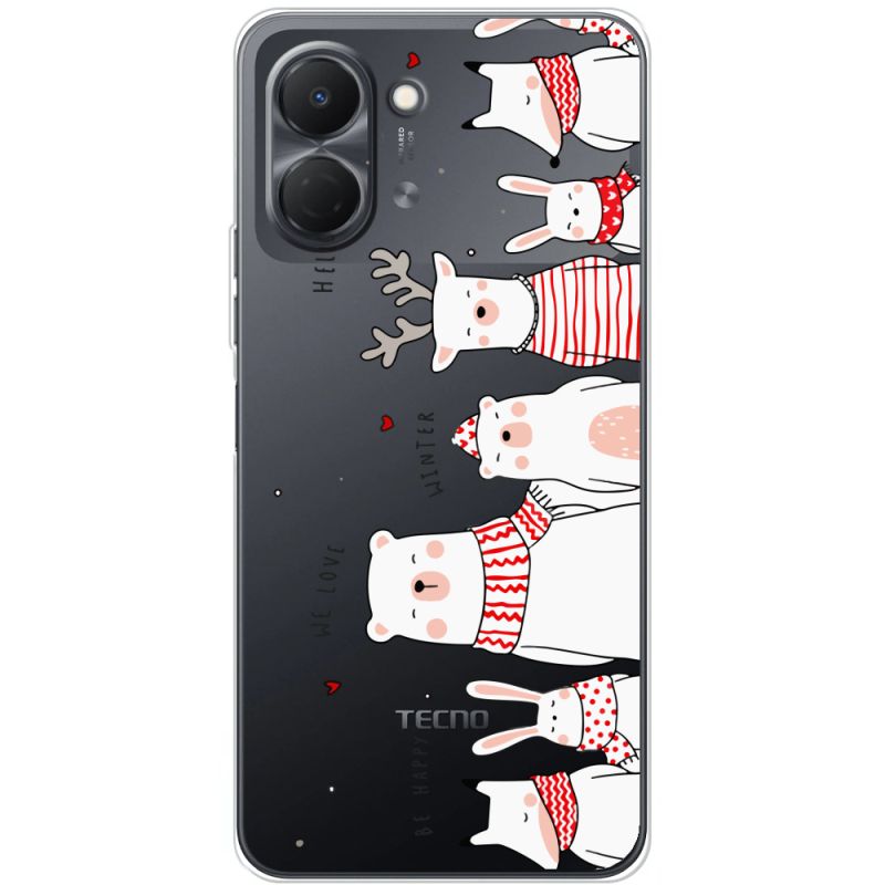 Прозорий чохол BoxFace Tecno Spark Go 3 The Friendly Beasts