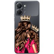 Прозорий чохол BoxFace Tecno Spark Go 3 Queen and Princess