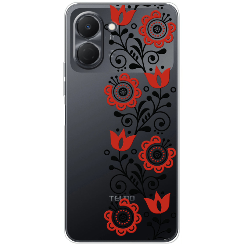 Прозорий чохол BoxFace Tecno Spark Go 3 Ethno Ornament