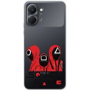 Прозорий чохол BoxFace Tecno Spark Go 3 siquid game люди в красном