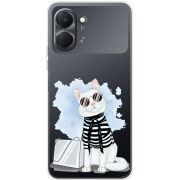 Прозорий чохол BoxFace Tecno Spark Go 3 Cat Style