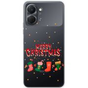 Прозорий чохол BoxFace Tecno Spark Go 3 Merry Christmas