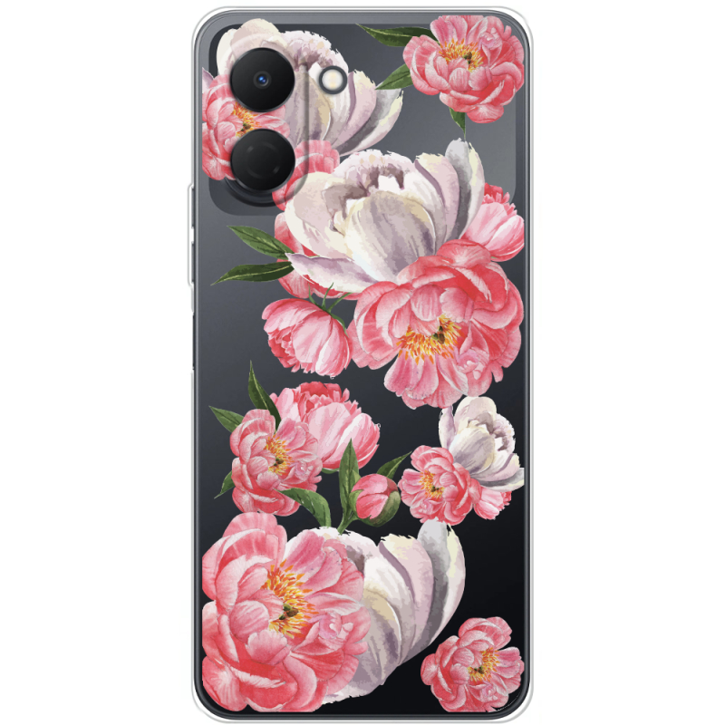 Прозорий чохол BoxFace Tecno Spark Go 3 Peony Watercolor Style