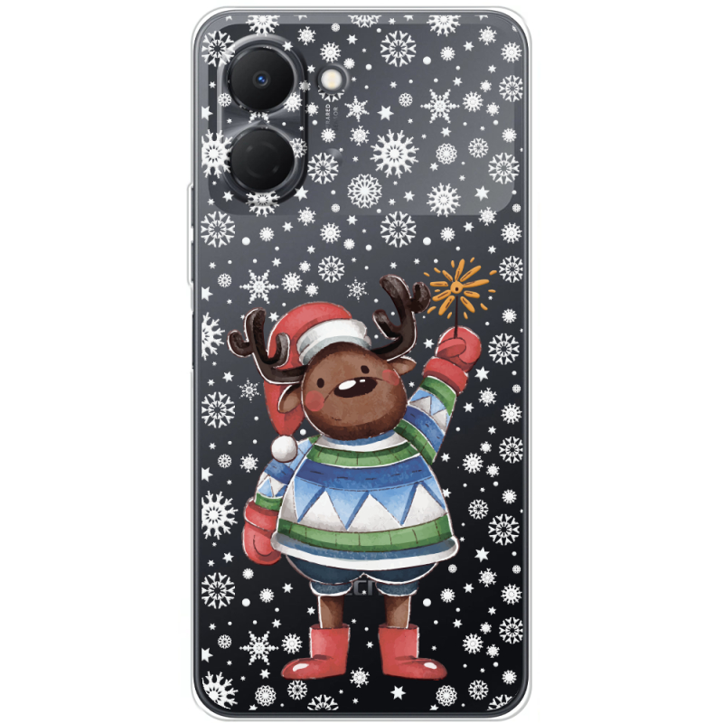 Прозорий чохол BoxFace Tecno Spark Go 3 Christmas Deer with Snow