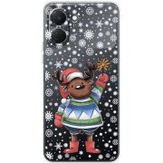 Прозорий чохол BoxFace Tecno Spark Go 3 Christmas Deer with Snow
