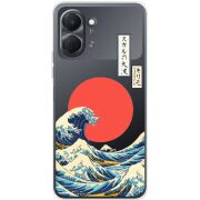 Прозорий чохол BoxFace Tecno Spark Go 3 Большая волна в Канагаве