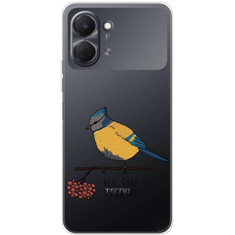 Прозорий чохол BoxFace Tecno Spark Go 3 Синиця і калина